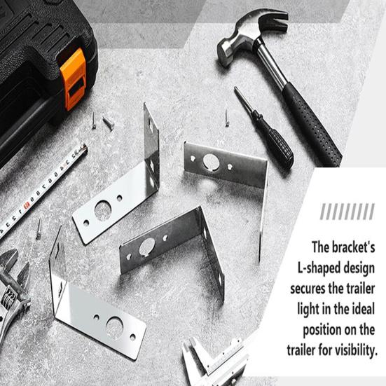 2 шт. кронштейны для фонарей прицепа, устойчивые к коррозии, универсальные, простые в установке, L-образные кронштейны для задних фонарей