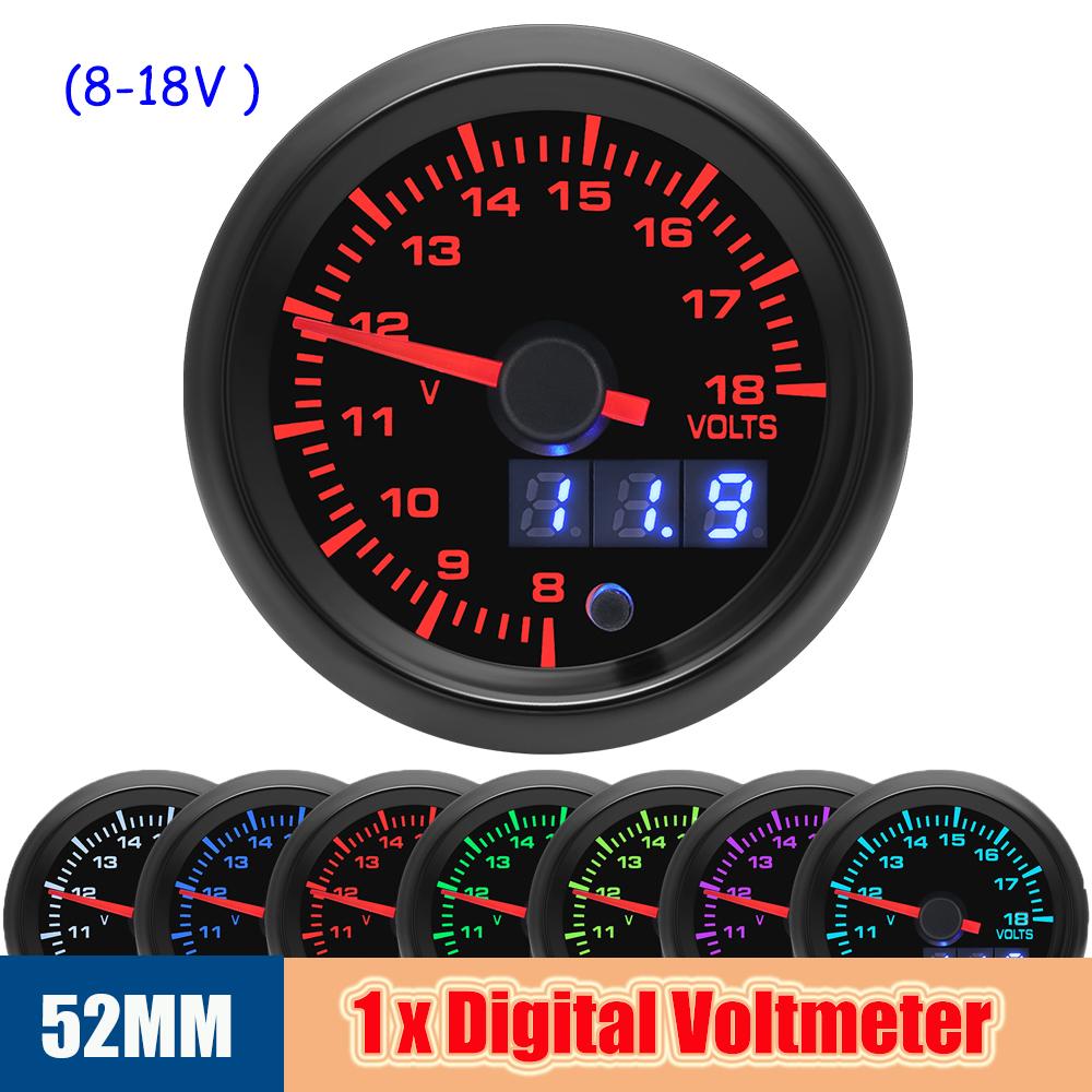52 мм светодиодный автомобильный счетчик температуры воды / температуры масла / вольтметр / вакуум / датчик наддува / тахометр / давление масла PSI с датчиком для 12 В