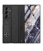 Кожаный чехол-книжка Samsung Z Fold7 5G с росписью по стеклу и слотом для стилуса