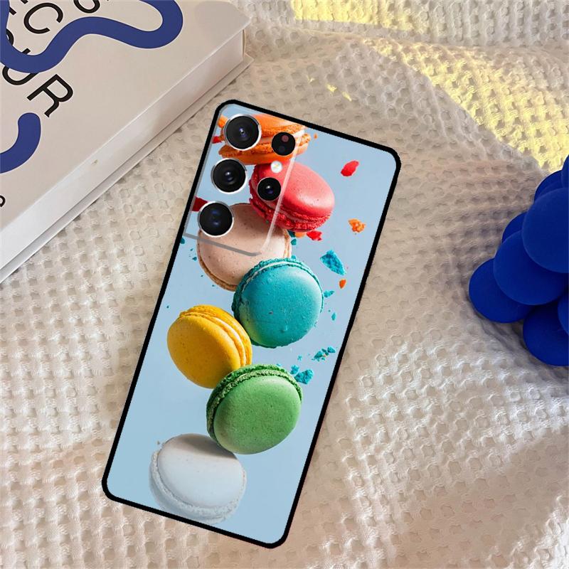 Макаруны Торт Десерт Милый Чехол Для Телефона Для Samsung Galaxy S25 Ultra S9 S10 S20 S22 S21 S23 FE S24 Plus Защитная Крышка