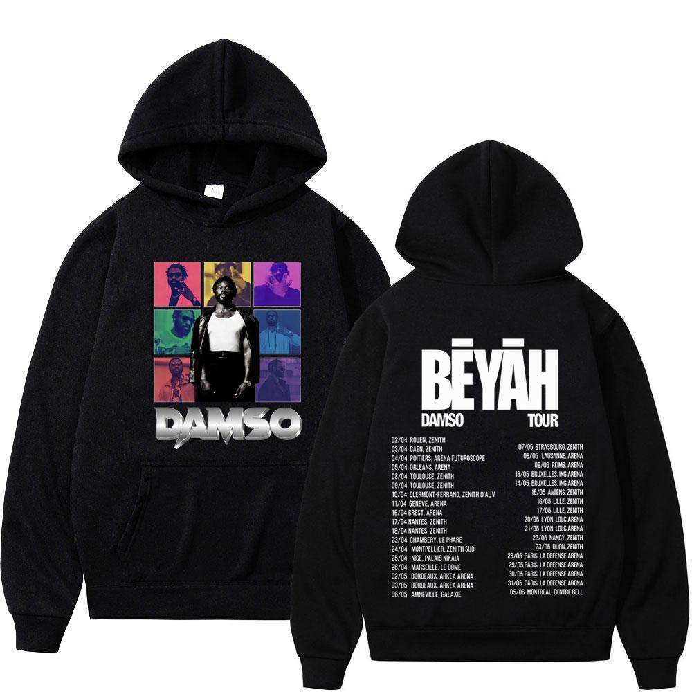Rapper Damso Tour 2026 Print Hoodie Men Women Fashion Sweatshirts Long Sleeves Loose Casual Harajuku Hip-hop Pullover Streetwear