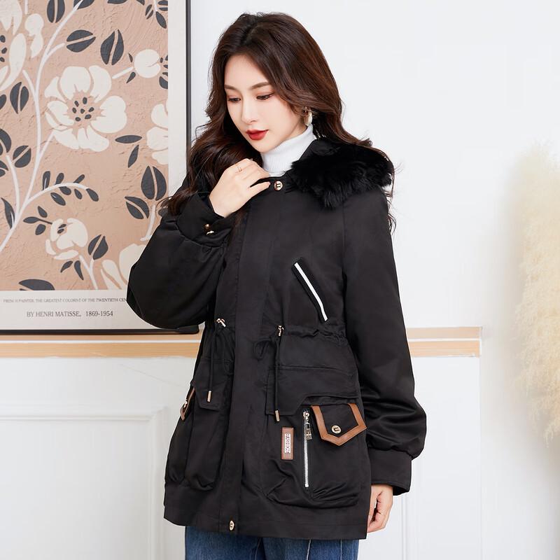 Kaiser Женская парка с воротником из лисьего меха и подкладкой из кроличьего меха