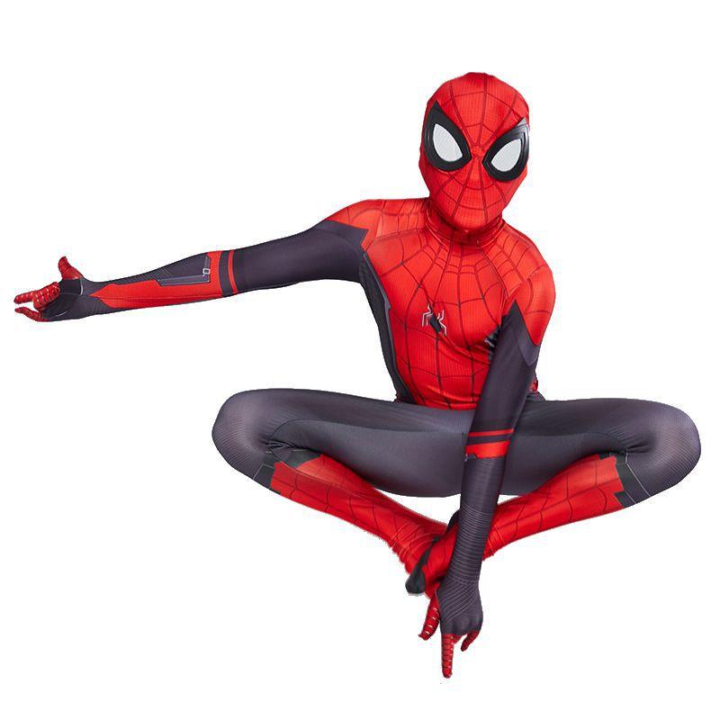 High Quality Spidermans Costume Fancy Dress Adult And Children Halloween Costume Red Black Spandex Cosplay Clothing