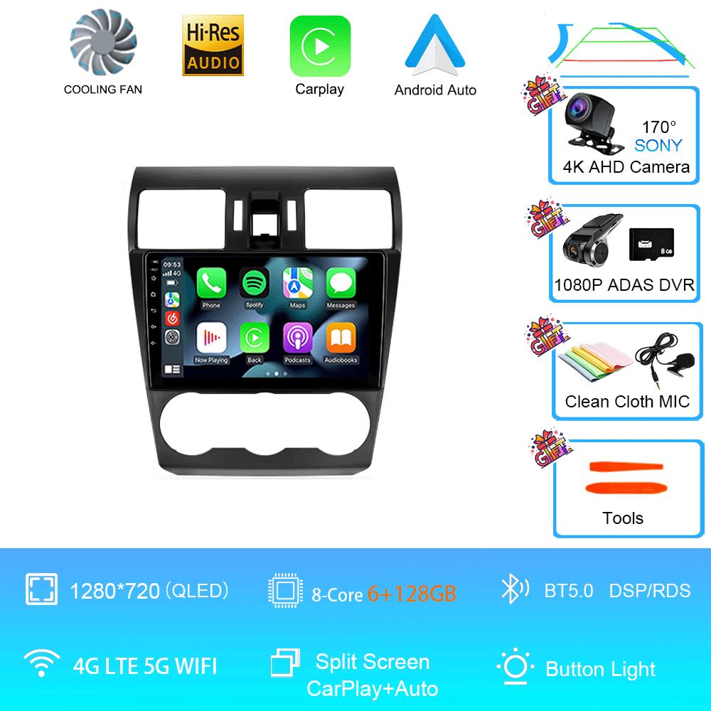 Автомагнитола Android 14 Стерео Для Subaru Forester XV WRX 2012- 2015 Для Impreza Мультимедийный Видеоплеер Навигация GPS Головное Устройство