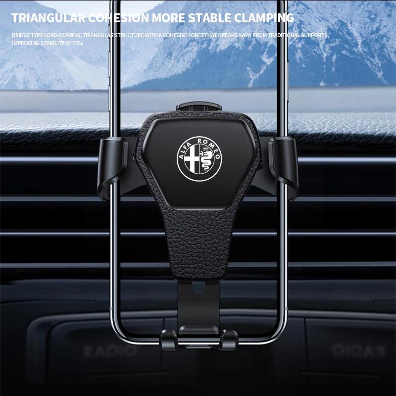 2026 Hot Alfa Romeo Auto Car Phone Holder Air Vent Clip Mobile Support For Alfa Romeo Giulia Stelvio Giulietta 156 159 147 Mito 