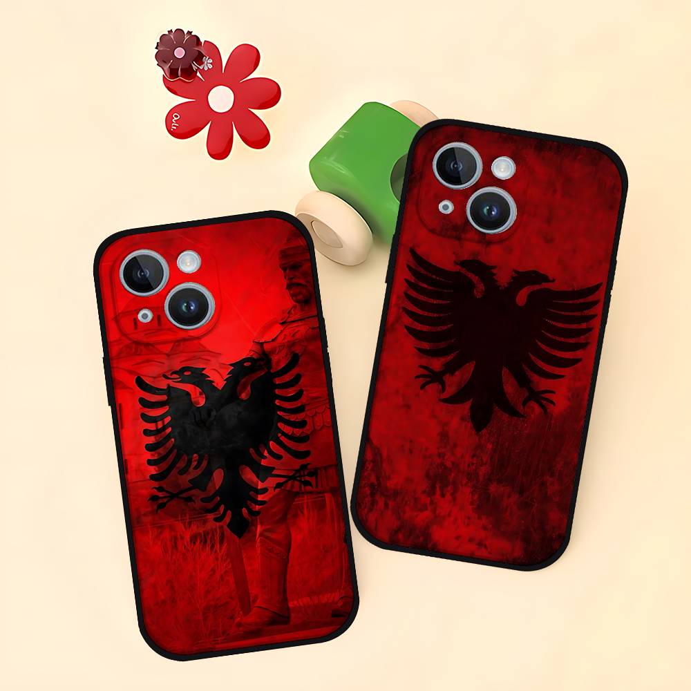 A-Албания F-Флаг Чехол для телефона для IPhone 17/16/15/13/14 Pro Max/ 11Plus/X/Xr/Xs Max/12mini