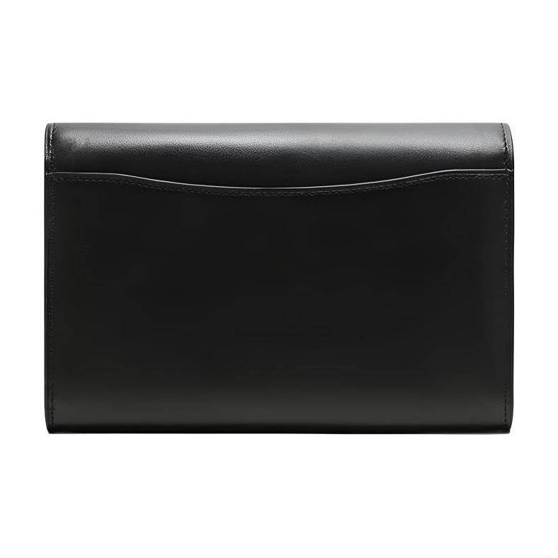 Coach Tabby Signature Canvas Chain Crossbody Bag, Black Leather, Fashion Shoulder Bag for Daily Use 86094-B4OOH