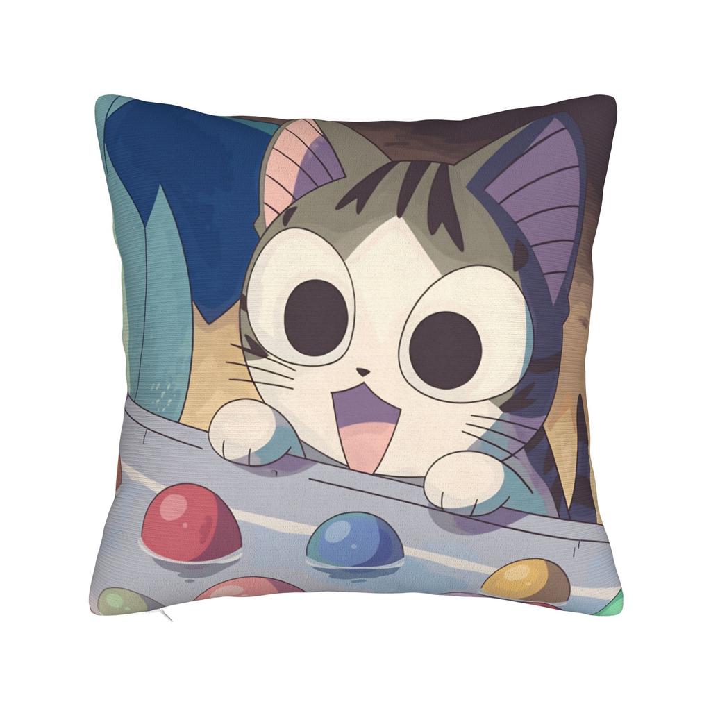 Pillow Cover CChis SSweet HHome Cat Novelty Pillow Case For Sofa Home Decor Pillowcases