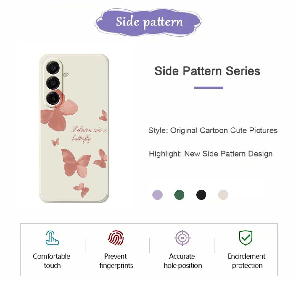 Чехол для Samsung Galaxy A17 5G с принтом в виде множества бабочек, ТПУ задняя крышка для телефона с прямыми краями