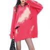 Women's Fashion Round Neck Loose Print Long-Sleeved Fall And Winter Sweater