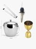 ABHAS® 1.5L Stainless Steel Apple-Shaped Ice Bucket With Tong, Peg Measurer & Wine Stopper | Premium Bar Accessory