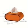 Oval Tissue Box Cover, Made of High-quality Leather, Suitable for Living Rooms, Tabletops, and Dining Rooms