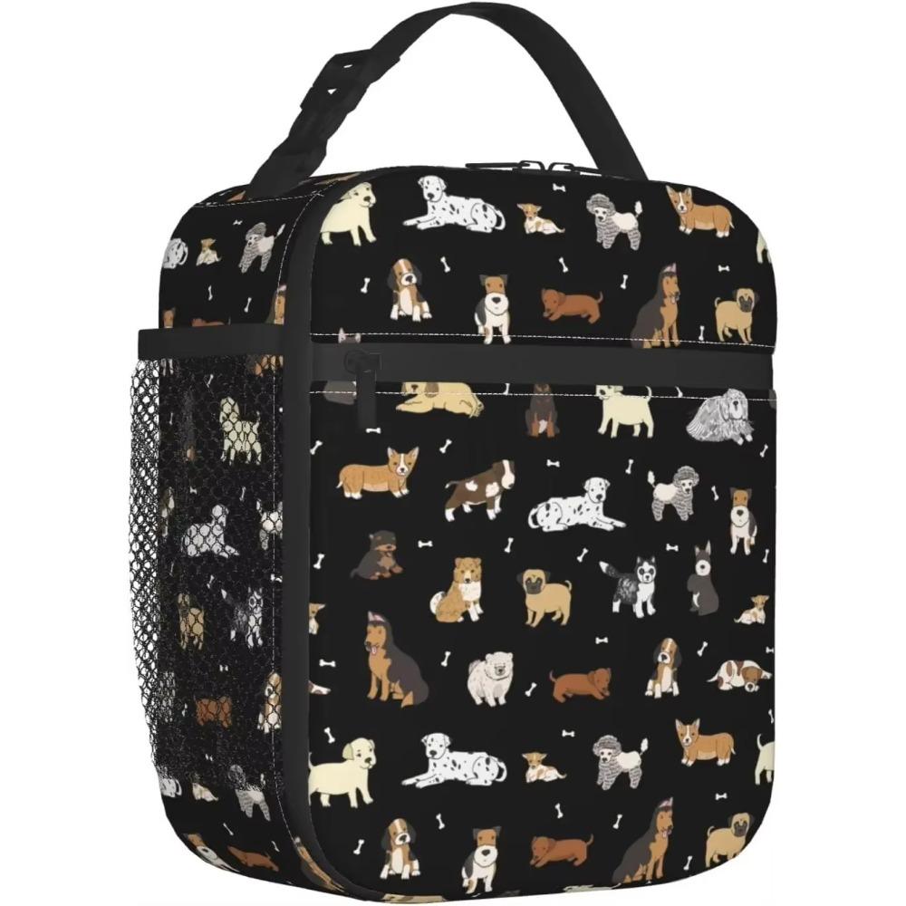 Милые собаки термосумка для ланча щенки домашние животные ланч-бокс портативная изолированная сумка для еды контейнер для еды для школы работа пикник путешествия