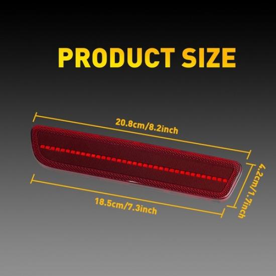 Pair Rear Red LED Side Marker Signal Light Left Right Fit 2005-2009 Ford Mustang