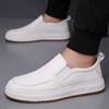 Casual Business Men's White Shoes Fashionable and Versatile Design Style Comfortable Street Walking Daily Office Quality Shoes