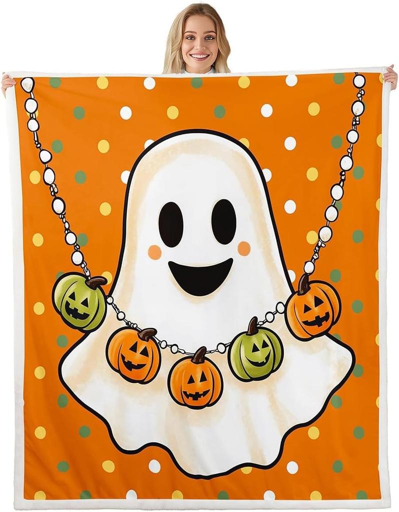 GUOYU Blanket Gothic Skull Fleece Blanket Baby Happy Halloween Sherpa Blanket Ghost Skull Goth Fuzzy Plush Throw for Adults Men WomenHorror