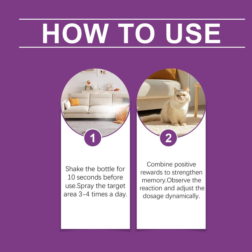 Cat Behavior Guidance Spray Furniture Anxiety Relief Multi-pet Family Suitable Non-irritating 60ML
