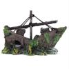 1PC Aquarium Fish Tank Landscape Landscaping Pirate Wreck Ship Decor Resin Boat Ornament  Accessories  Decoration
