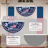 2PCS 250th Anniversary USA Flag, 1776-2026 Fan Flags,American Anniversary Flag for Wall, Front Door, Porch Outdoor Decorations