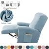 1 Seater Stretch Velvet Recliner Sofa Cover  Armchair Covers Elastic Single Sofa Slipcovers for Living Room Solid Color