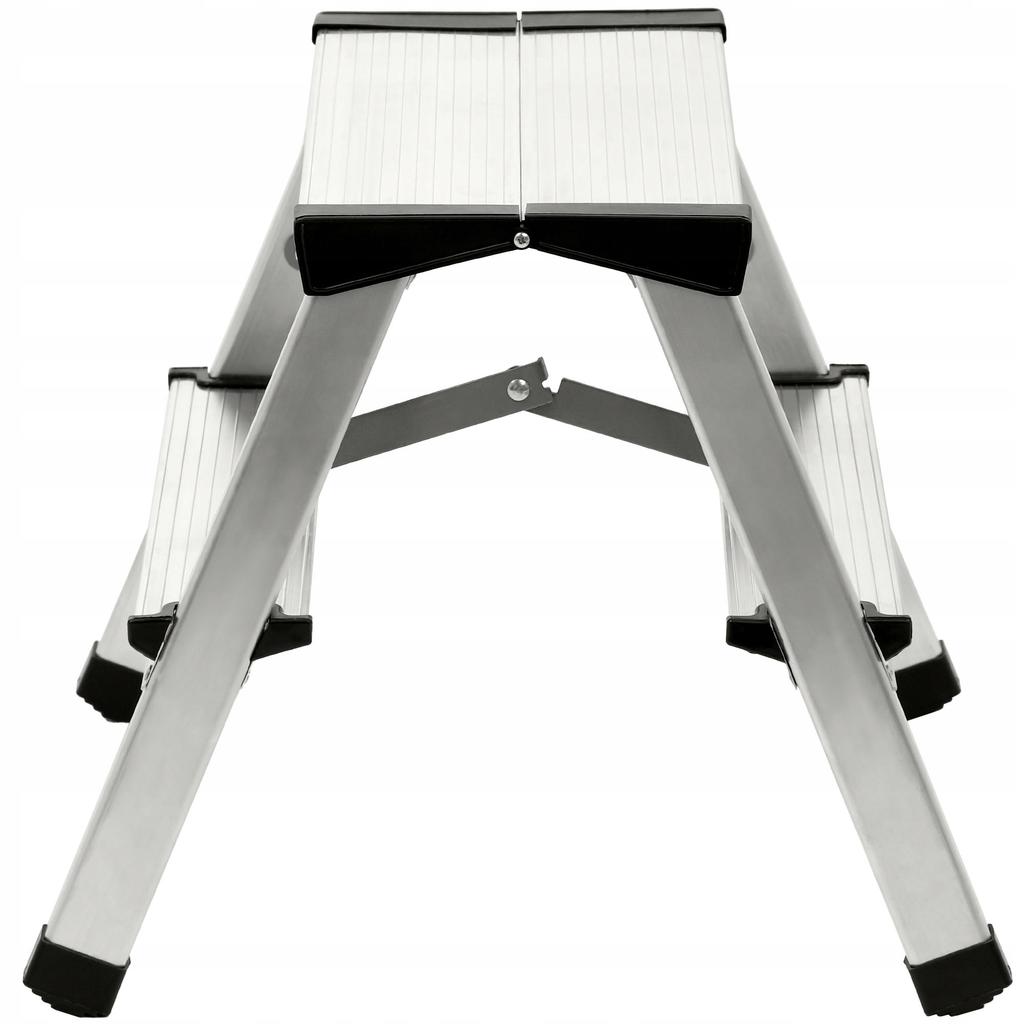KADAX Алюминиевая складная лестница для дома с 2-3 ступеньками и платформой 125 кг. Польский продукт