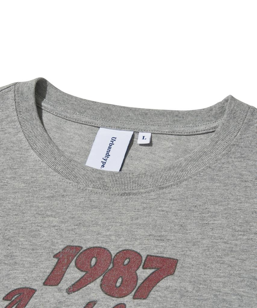 URBANDTYPE 1987 Окленд Футболка с длинным рукавом_Меланж Серый