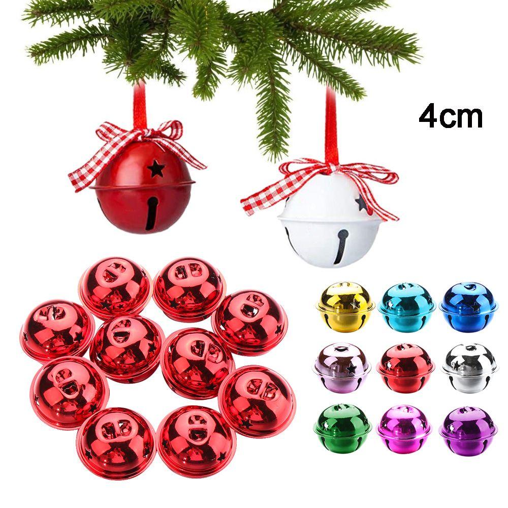 DIY Crafts Christmas Pendant Matte Bells Bright Iron Jingle Christmas Tree Decor Drop Ornaments