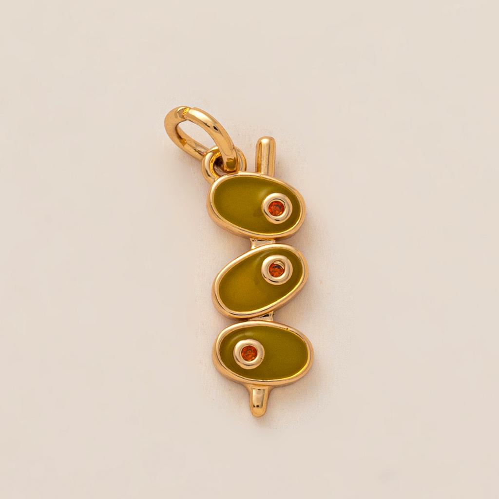 Trendy Four Leaf Clover Fruit Croissant DIY Pendant Charms for Jewelry New Design