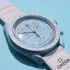 Часы Omega x Swatch Uranus, водонепроницаемые, унисекс, с упаковкой