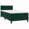 Maison Exclusive - Sommier à lattes de lit et matelas et LED Vert foncé 80x200cm