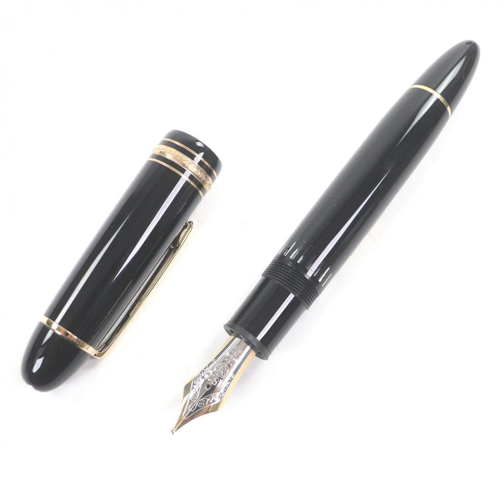 Безупречная перьевая ручка MONTBLANC Meisterstück 149 Колпачкового типа черная 18K мужская Б/у