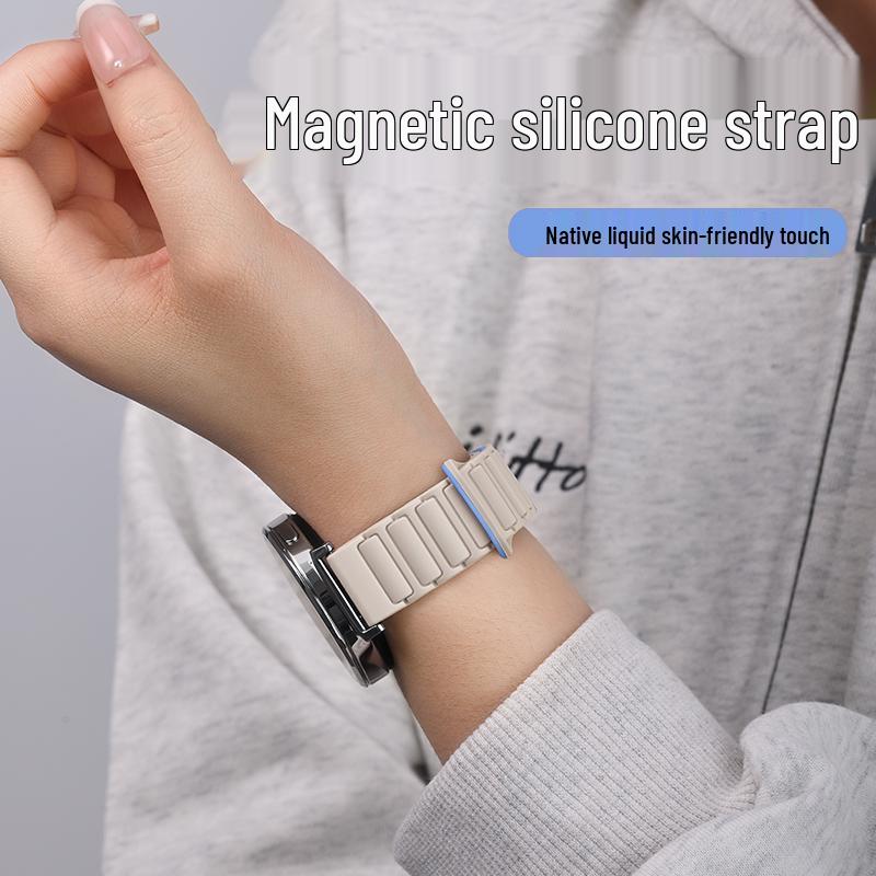 Совместимый силиконовый ремешок с магнитной застежкой для Huawei GT5/GT4 и Samsung Watch5 - Идеально подходит для осени и зимы.