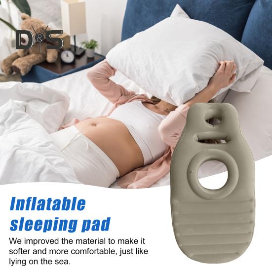 Надувной коврик для йоги для беременных, эргономичный матрас из ПВХ для поддержки сна с отверстием, герметичный, облегчающий боль во время беременности, надувная подушка для всего тела