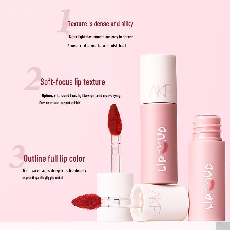 AKF Matte Lip Mud: Affordable Lipstick & Lip Gloss for Students - Niche Brand