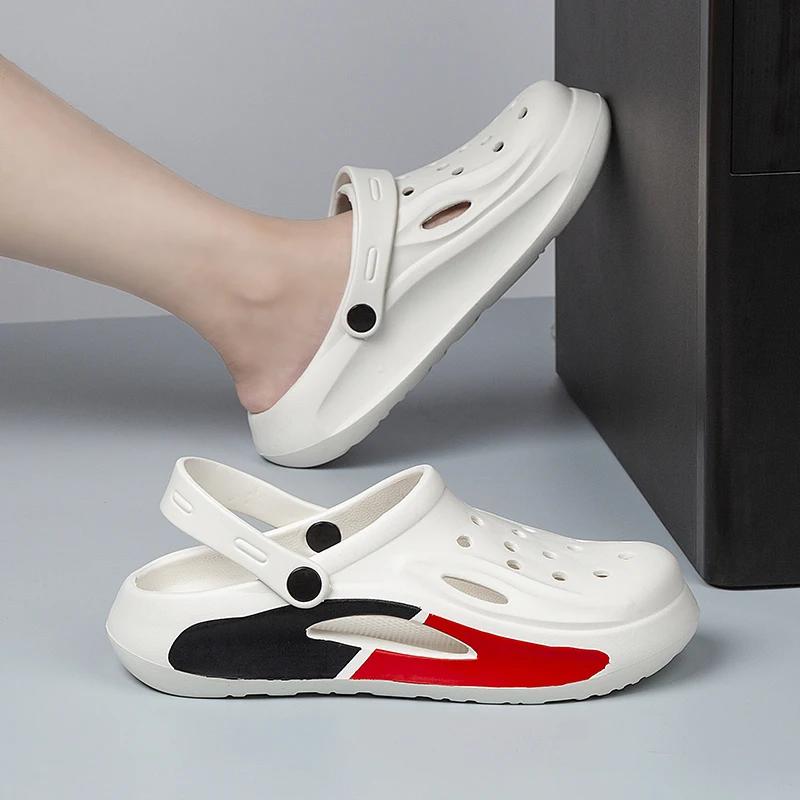 Модные летние сандалии для пар, мужские садовые сандалии, повседневная обувь для мужчин, модная обувь для воды, удобные домашние мягкие тапочки