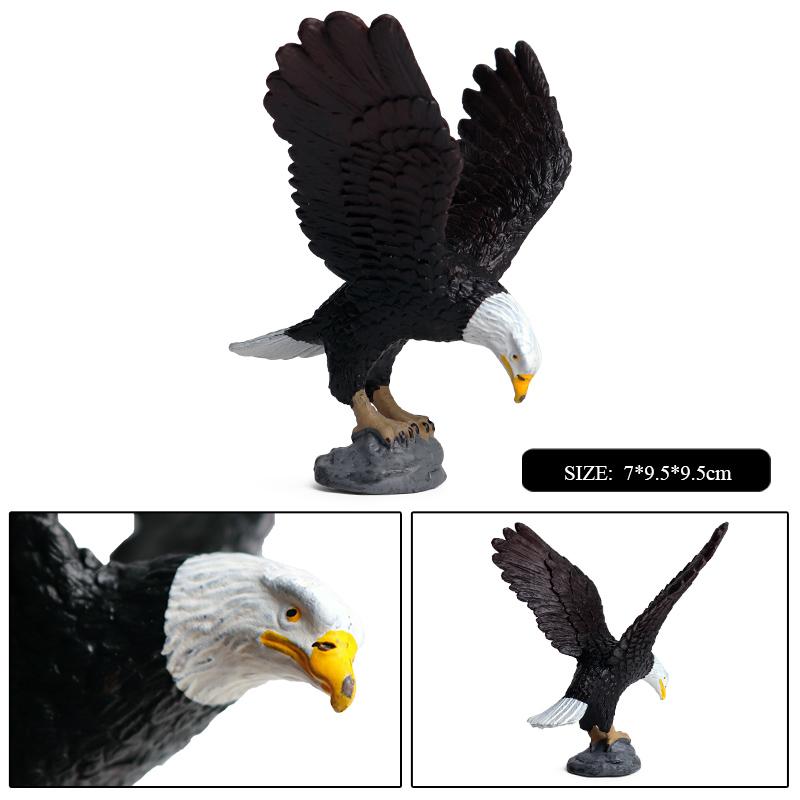 Oenux Дикие Птицы Животные Лес Ночной Орел Кондор Фигурки ПВХ Фигурка Садовое Украшение Образование Миниатюрная Игрушка Подарок для Ребенка