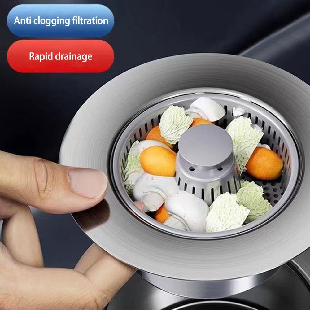 1/2/3PCS ABS Sink Filter Set Detachable Strainers, Plug Tools Kitchen Anti Filter Basket Cloggi K2N1