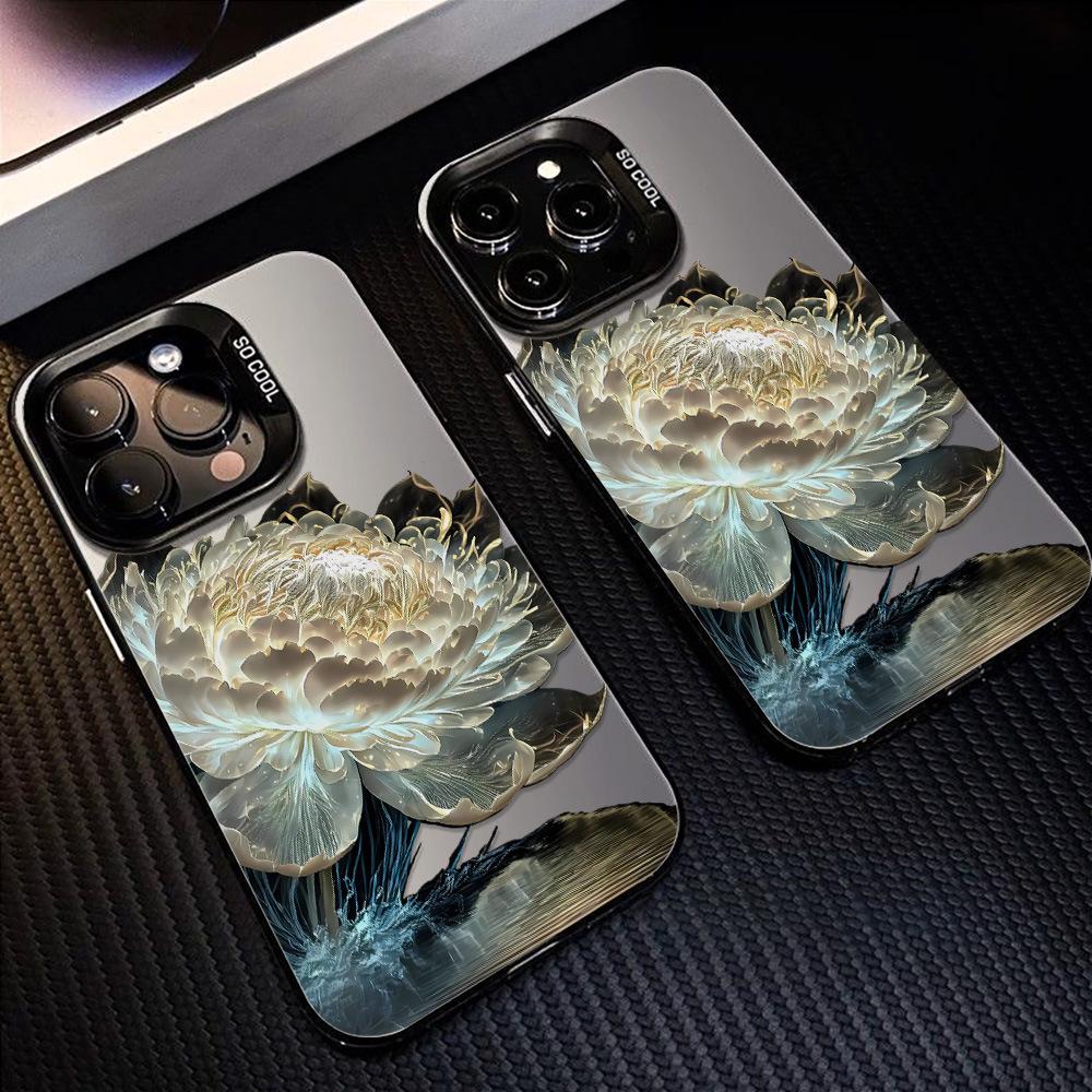 Применимо к чехлу для мобильного телефона iPhone17Pro Max Лотос Бамбук Apple 15/14 Нишевый 14Pro Продвинутый 13 Противоударный