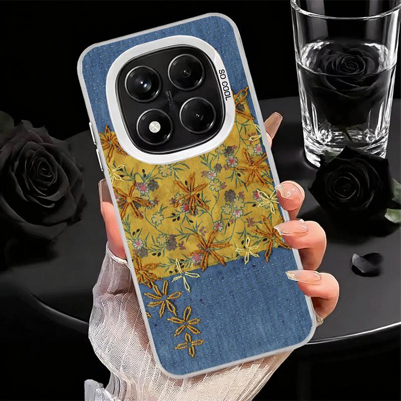 Мягкий чехол для телефона с ретро-узором под джинсу для Xiaomi Redmi Note 13 14 15 Pro Plus 12S 12 11S 11 11T 10S 10, противоударная задняя крышка