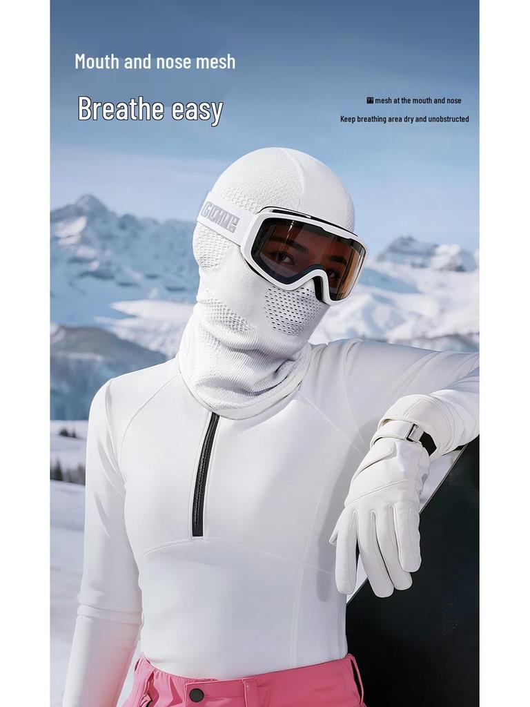 DTJ67 Full Coverage Ski Mask: Breathable, Anti-Fog, Windproof & Warm Neck and Face Protection for Autumn & Winter Riding