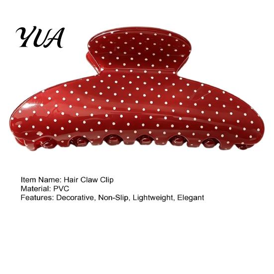 Matte Shark Clips for Thick Hair Polka Dot Claw Clip Women, Lightweight Acrylic Non-Slip Jaw Clip, Korean Style Accessories Elegant Strong Hold