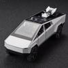 Новый 1:24 MINI Tesla Cybertruck пикап прицеп литой автомобиль модель литой металлический внедорожник грузовик симулятор детская игрушка подарок