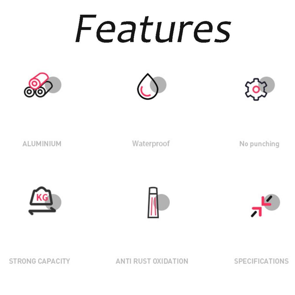 Aluminium Zinc Zinc Alloy Simple Wall Mount Storage Rack Bathroom Storage Kitchen Shelves Bathroom Wall Shelf