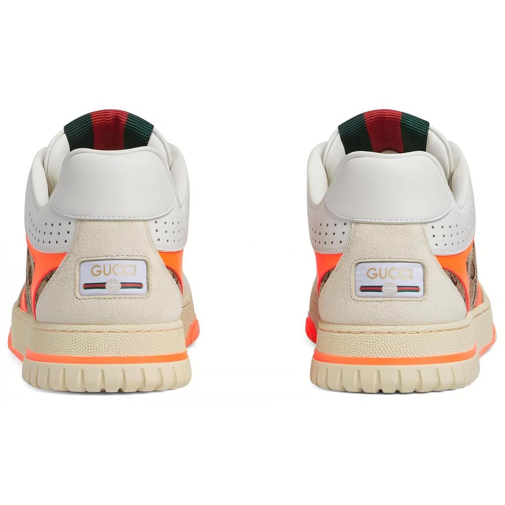 Gucci Кроссовки Re-Web 'GG Canvas - Бежевый Ярко-оранжевый' 787476 AADHW 9561