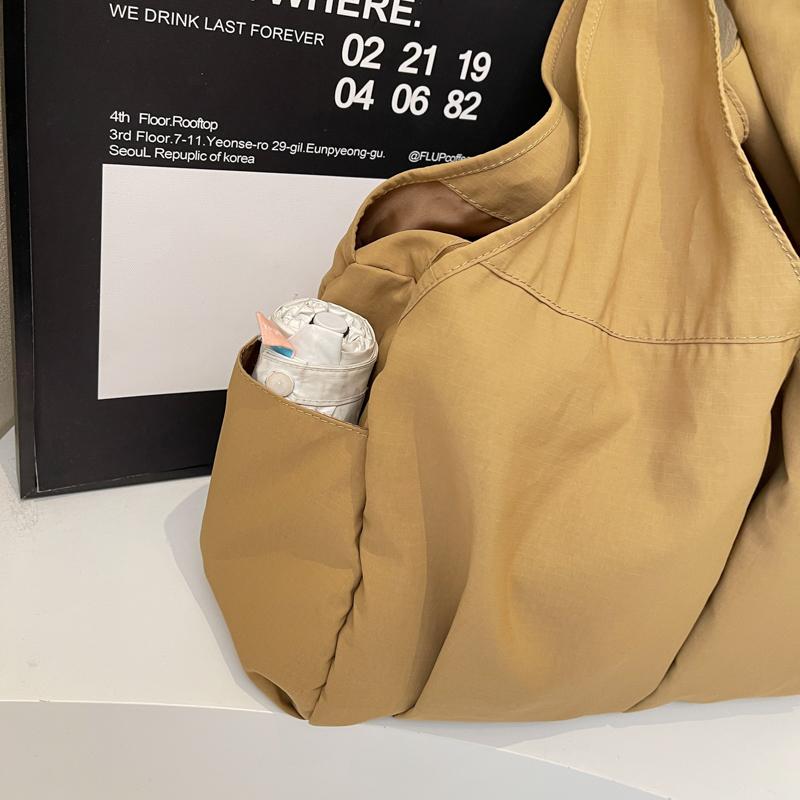 Сумка Легкая Большая Вместительная Сумка Через Плечо Дорожная Сумка Однотонная Сумка-тоут