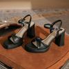 Fashion Wedding Sandals Platform Large Size Women High Heels Shoes 2025 Summer New Fashion Formal Wear Dress Up Buckle Sandals