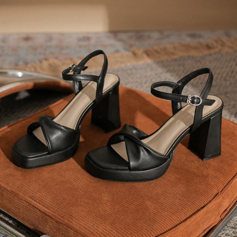 Fashion Wedding Sandals Platform Large Size Women High Heels Shoes 2025 Summer New Fashion Formal Wear Dress Up Buckle Sandals