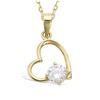 [N5350] - Gold Plated Pendant 'Love' White Gold - 12x12 Mm
