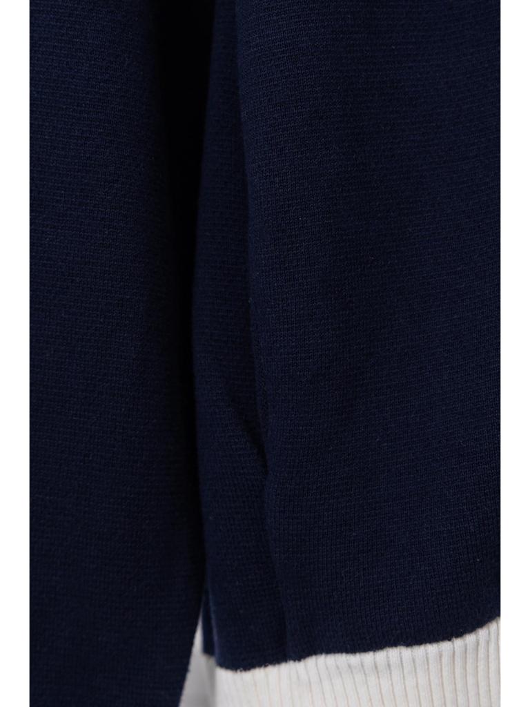 Академический вязаный кардиган с вышивкой LV 25SS - Унисекс, с длинным рукавом