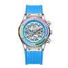 Fashion Top Brand New Rainbow Diamond Multifunctional Quartz Watch Men's Waterproof Tape Luminous Men's Wristwatch